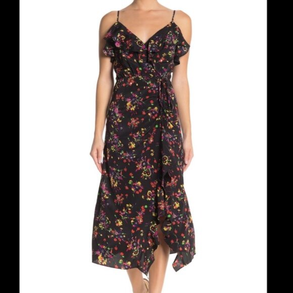 Veronica Beard Monica floral midi dress Sz 8 - Picture 1 of 11